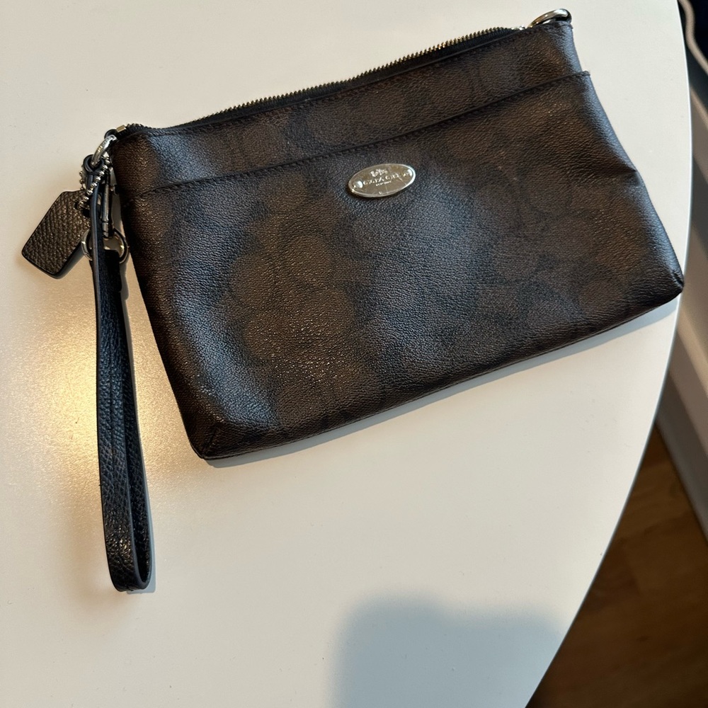 Coach Black and Brown Wristlet